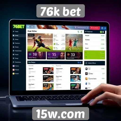 Explorando a interface de usuário do site 76k bet